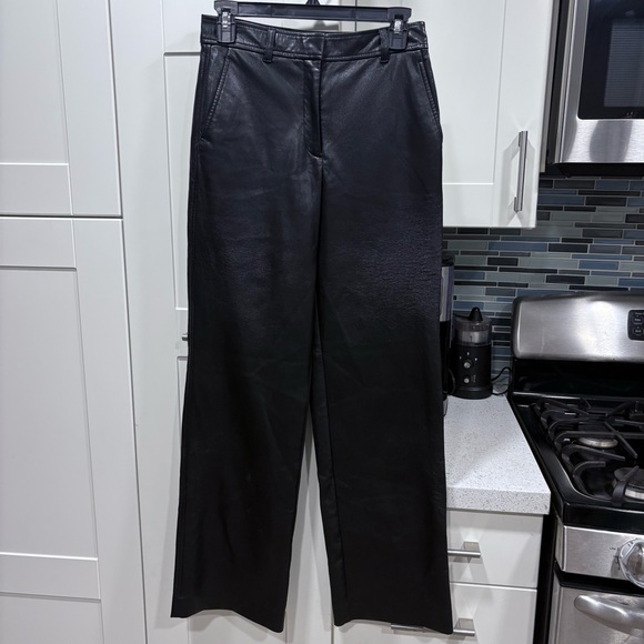 Aritzia Pants - Aritzia Babaton faux leather straight leg pants
